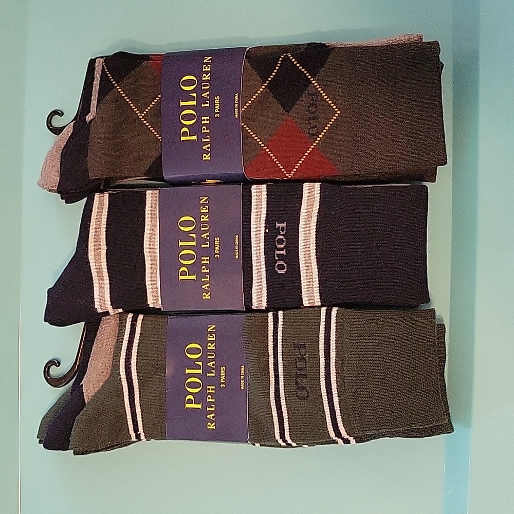Polo ralph lauren socks! 3pair per pack 3 packs!